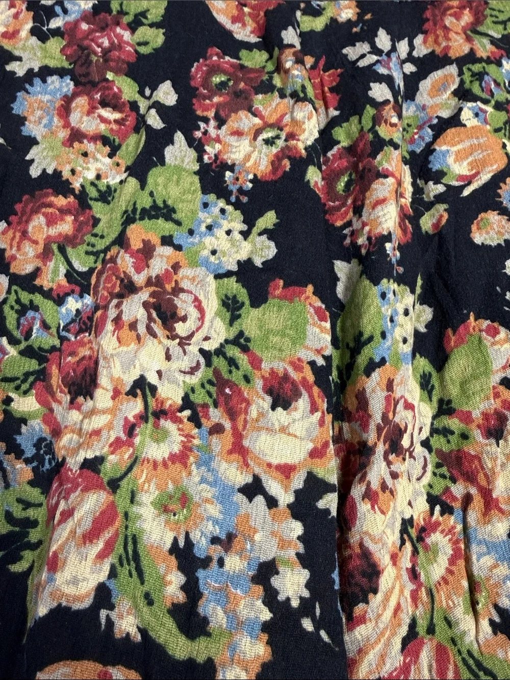 Denim & Supply Ralph Lauren Black Floral Circle Skirt - Picture 5 of 6